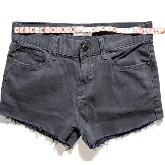DL1961 Mid Rise Super Soft Dark Grey Jean Shorts - Picture 10 of 13